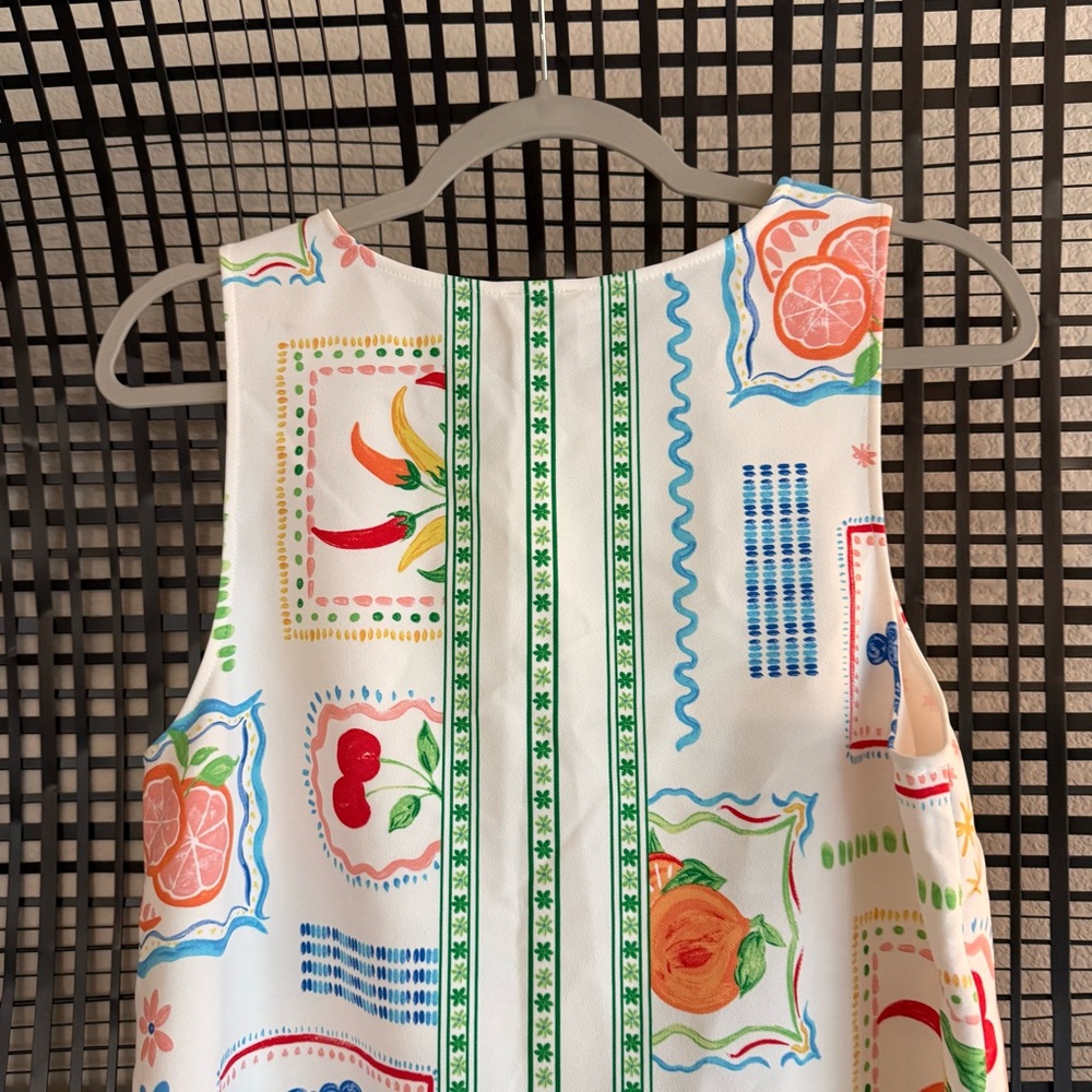 Anthropologie Maeve Sleeveless Fruit Print Shift Mini Dress - Picture 8 of 8